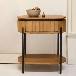 Kave Home Nachtkastjes|Nachtkastjes|Nachtkastje Licia Mangohout, Met 1 lade Naturel