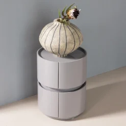 WOOOD Nachtkastjes|Nachtkastjes|Nachtkastje Lunex Met 2 laden, kleur Lichtgrijs