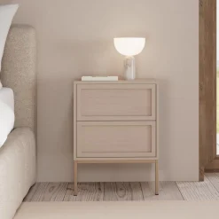 Bendt Nachtkastjes|Nachtkastjes|Nachtkastje Nakea Eikenlook, Met 2 laden