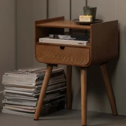 WOOOD Nachtkastjes|Nachtkastjes|Nachtkastje Nils 36 x 30cm, kleur Naturel