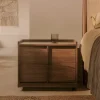 Kave Home Nachtkastjes|Nachtkastjes|Nachtkastje Onix Notenfineer, Met 2 laden