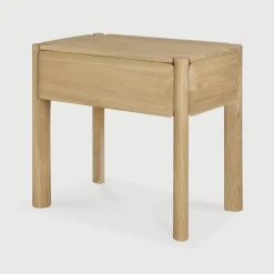 Ethnicraft Nachtkastjes|Nachtkastjes|Nachtkastje PI Geolied Eikenhout, Met 1 lade, kleur Naturel
