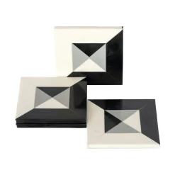 Richmond Interiors Overige Decoratie|Onderzetter Louel Resin, Set van 4 stuks