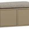 WOOOD Opbergkasten|Halbanken|Opbergbank Turner Met kussen, 80cm, kleur Mud