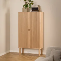 Bendt Opbergkasten|Opbergkast Alandria Eiken, 145 x 80cm Naturel