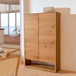 Kave Home Opbergkasten|Opbergkast Alguema Eiken, 163 x 100cm