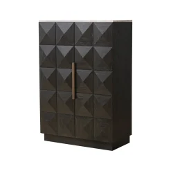 Richmond Interiors Opbergkasten|Opbergkast Claremont Eiken en travertin, 139 x 95cm Bruin