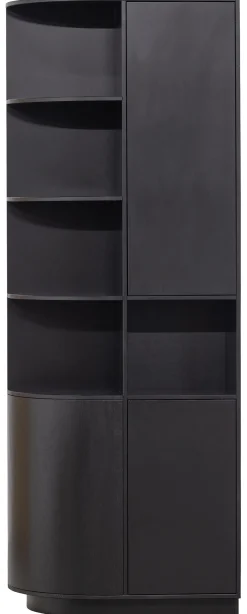 WOOOD Opbergkasten|Opbergkast Finca Mat zwart, 210 x 78cm