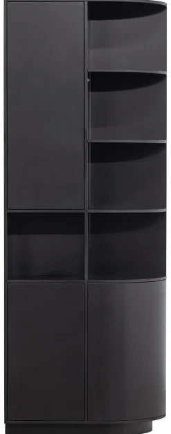 WOOOD Opbergkasten|Opbergkast Finca Mat zwart, 210 x 78cm