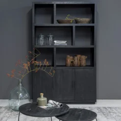 Livingfurn Opbergkasten|Opbergkast Jaxx Mangohout, 230 x 145cm Zwart