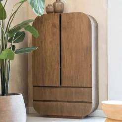 Eleonora Opbergkasten|Opbergkast King Mangohout, 180 x 110cm Bruin