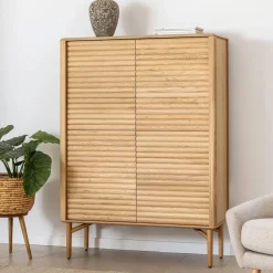 Kave Home Opbergkasten|Opbergkast Lenon Eikenhout, 144 x 105cm