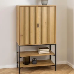 Bendt Opbergkasten|Opbergkast Lisette Eikenhout, 140 x 80cm Naturel