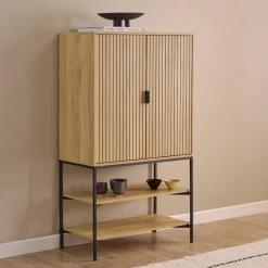 Bendt Opbergkasten|Opbergkast Lisette Eikenhout, 140 x 80cm Naturel