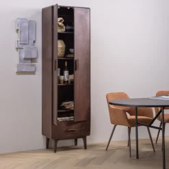 WOOOD Opbergkasten|Opbergkast Liya Mangohout Donkerbruin