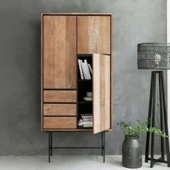 DTP Home Opbergkasten|Opbergkast Metropole Teakhout, 210 x 100cm Naturel