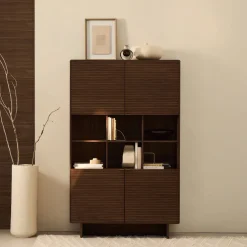 Kave Home Opbergkasten|Opbergkast Norlen Walnootfineer, 163 x 100cm