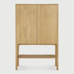 Ethnicraft Opbergkasten|Opbergkast PI Geolied Eikenhout, 170 x 110cm, kleur Naturel