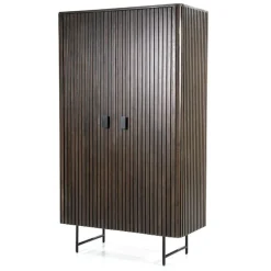 Eleonora Opbergkasten|Opbergkast Remi Mangohout en metaal, 170 x 96cm