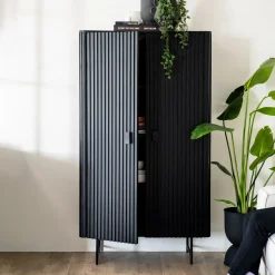 Eleonora Opbergkasten|Opbergkast Remi Mangohout en metaal, 170 x 96cm