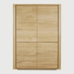 Ethnicraft Opbergkasten|Opbergkast Shadow Geolied Eikenhout, 160 x 115cm