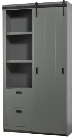 vtwonen Opbergkasten|Opbergkast Slide met staldeur / schuifdeur