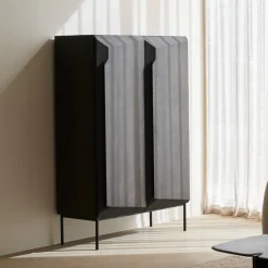 Ethnicraft Opbergkasten|Opbergkast Stairs Gevernist Eikenhout, 150 x 100cm, kleur Bruin