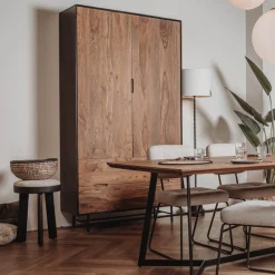 Tower Living Opbergkasten|Opbergkast Taviano Sheesham- en mangohout, 220 x 120cm