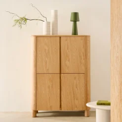 Kave Home Opbergkasten|Opbergkastje Salaya Essenhout, 134 x 100cm