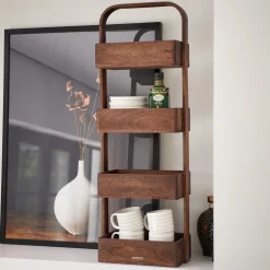 Rivièra Maison Opbergruimte|Opbergrek Belfast Mangohout, 86 x 30cm Naturel