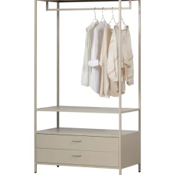 WOOOD Kledingrekken|Kledingkasten & Garderobekasten|Open Kledingkast Ferris kleur Zand