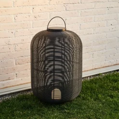 Kave Home Tafellampen|Oplaadbare Tafellamp Saranella Rotan, 55cm hoog