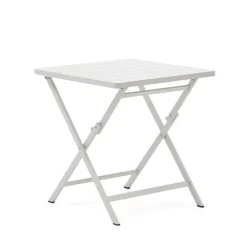 Kave Home Eettafels Voor In Je Tuin|Opvouwbare Bistrotafel Torreta 70 x 70cm Wit