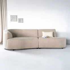 SEVN Organische Bank|Organische Bank Denise Teddystof, kleur Beige