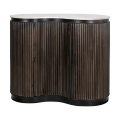 Richmond Interiors Bartafels|Organische Bartafel Mayfield Metaal en Marmer, 120 x 75cm