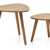 Kave Home Bijzettafels Set|Organische Bijzettafel Duvani Acaciahout, Set van 2 stuks