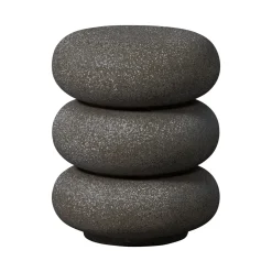 WOOOD Zwarte Bijzettafel|Organische Bijzettafel Laurel Magnesiumoxide