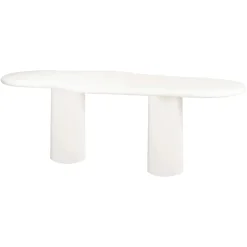 Richmond Interiors Organische Eettafel|Organische Eettafel Bloomstone Eco plaster, kleur Wit