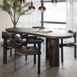 Eleonora Organische Eettafel|Organische Eettafel Bobbie Walnoot, 215 x 110cm