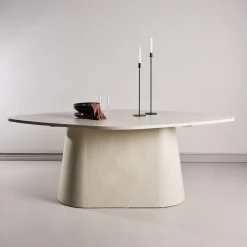 Nohr Ovale Eettafel|Organische Eettafel Borden Diamantvorm, 210 x 110cm, kleur Beige