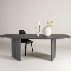 Nohr Organische Eettafel|Organische Eettafel Jenea MDF, 220 x 100cm Zwart
