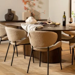 Eleonora Organische Eettafel|Organische Eettafel Jordy Mangohout Bruin