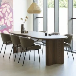 Eleonora Organische Eettafel|Organische Eettafel Josh Eiken, kleur Bruin