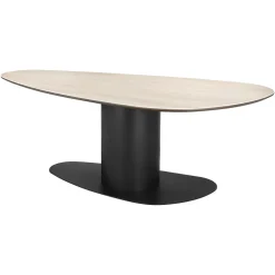 Richmond Interiors Travertin Eettafel|Organische Eettafel|Organische Eettafel Ritz Travertin, 220 x 110cm Beige