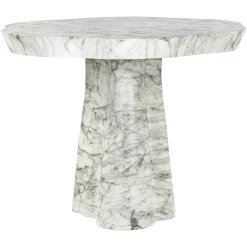 Richmond Interiors Marmeren Eettafel|Organische Eettafel|Organische Eettafel Rockyard Faux Marmer en travertin Wit