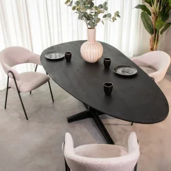 LABEL51 Organische Eettafel|Organische Eettafel Rosie Mangohout Zwart