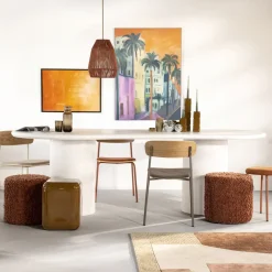 By-Boo Organische Eettafel|Organische Eettafel Seki kleur Wit