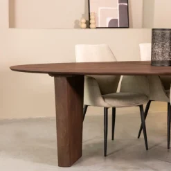 LABEL51 Organische Eettafel|Organische Eettafel Wow Mangohout, kleur Espresso