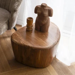 Dutchbone Organische Salontafel|Organische Salontafel Ayla Acaciahout, 58 x 45cm