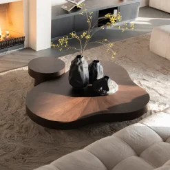 Eleonora Sohome Giftcard|Salontafel Set|Organische Salontafel Bobbie Walnoot, Set van 2 stuks